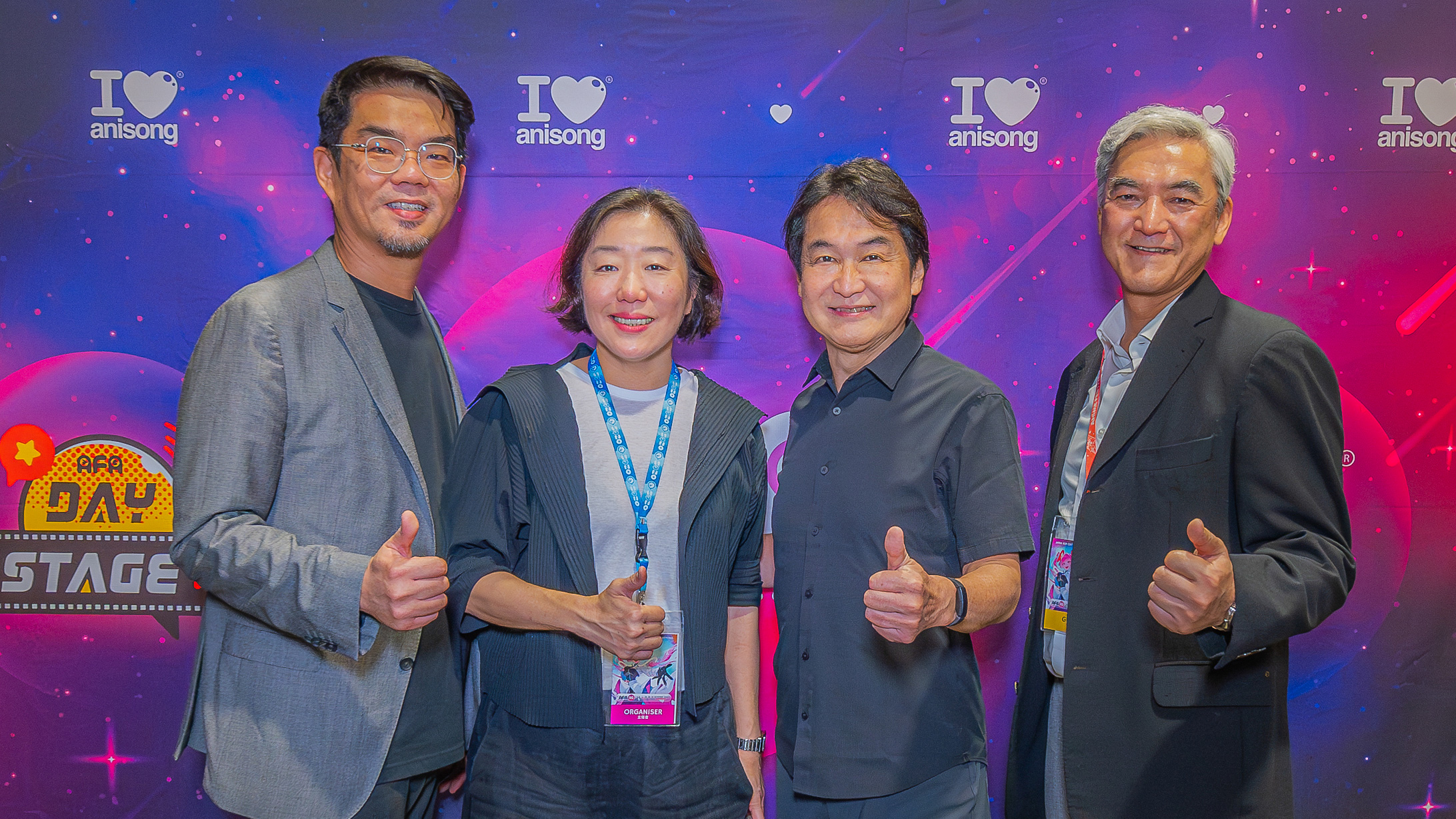 (From Left) Shawn Chin (Managing Director, SOZO), Maria Hendro (Executive Director, SOZO), Takeshi Natsuno (Chief Executive Officer, KADOKAWA), Takashi Sensui (Chief Global Officer, KADOKAWA) 